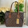 Michael Kors MK Voyager Tote Bag With Side Pocket & Dust Bag (Brown - 971)(BSB)