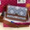 Tory Burch T Monogram Shoulder Bag With Adjustable Strap With OG Box & Dust Bag (Brown - 617)(BSB)