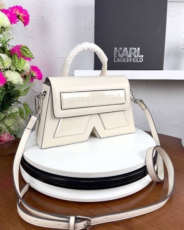 Karl Lagerfeld Beige K Icon Premium Sling With Original Box Packing KA669 Beige