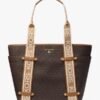 Michael Kors Maeve Monogram-Print Tote Bag With Dust Bag (CoffeeBrown 22314)