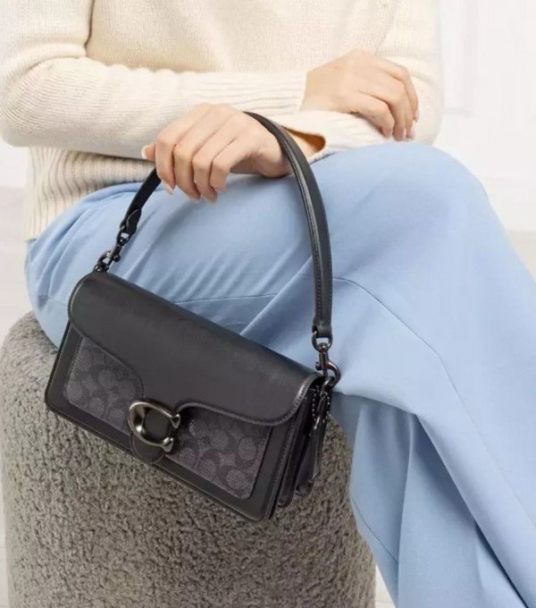 Coach Tabby 26 Shoulder Bag With OG Box & Dust Bag (Black Grey-837)
( BSB)