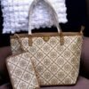 Tory Burch T Monogram Tote With OG Box & Dust Bag & Extra Pouch (Brown - 634)(BSB)