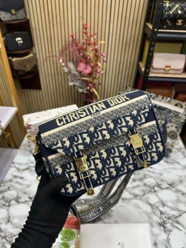 Christian Dior Camp Bag With Box And Dust Bag 78815 Blue(LB)