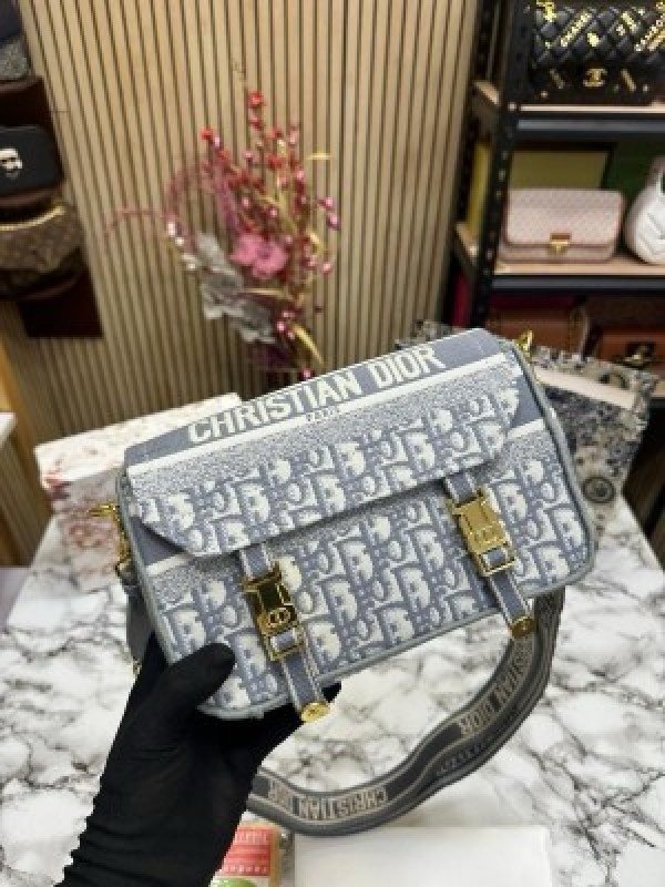 Christian Dior Camp Bag With Box And Dust Bag 78815 Grey(LB)