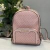 Michael Kors Double Zipper Backpack With Dust Bag (22M07-Pink)(LB)