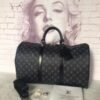 Louis Vuitton Keepall 55 Premium Duffle Bag With Dust Bag Black Flower 41416-12(LB)