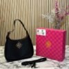 TOR Y BURCH WOMENS MILLER SMALL CLASSIC SHOULDER HANDBAG WITH OG BOX AND DUST BAG (BLACK)(MT)