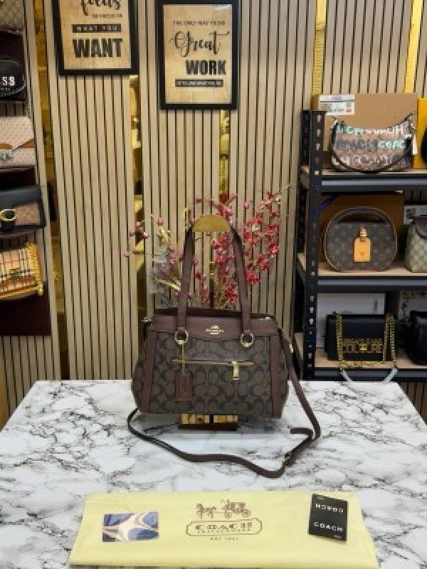 Coach Womens Signature Canvas Kailey Carryall Handbag With DustBag (C506-COFFEE)(MT)