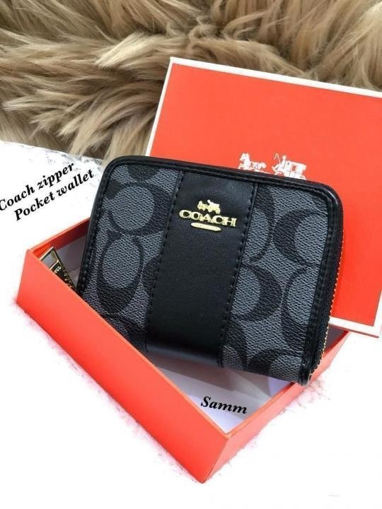 Coach mini wallet premium quality with box(BH)