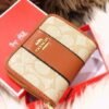 Coach mini wallet premium quality with box(BH)