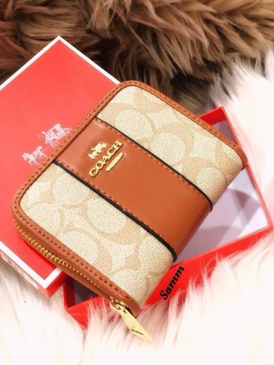 Coach mini wallet premium quality with box(BH)