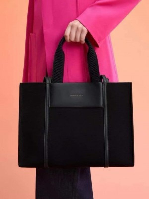 Charles keith Mini Shalia Tote Bag - Black 1074(PH)