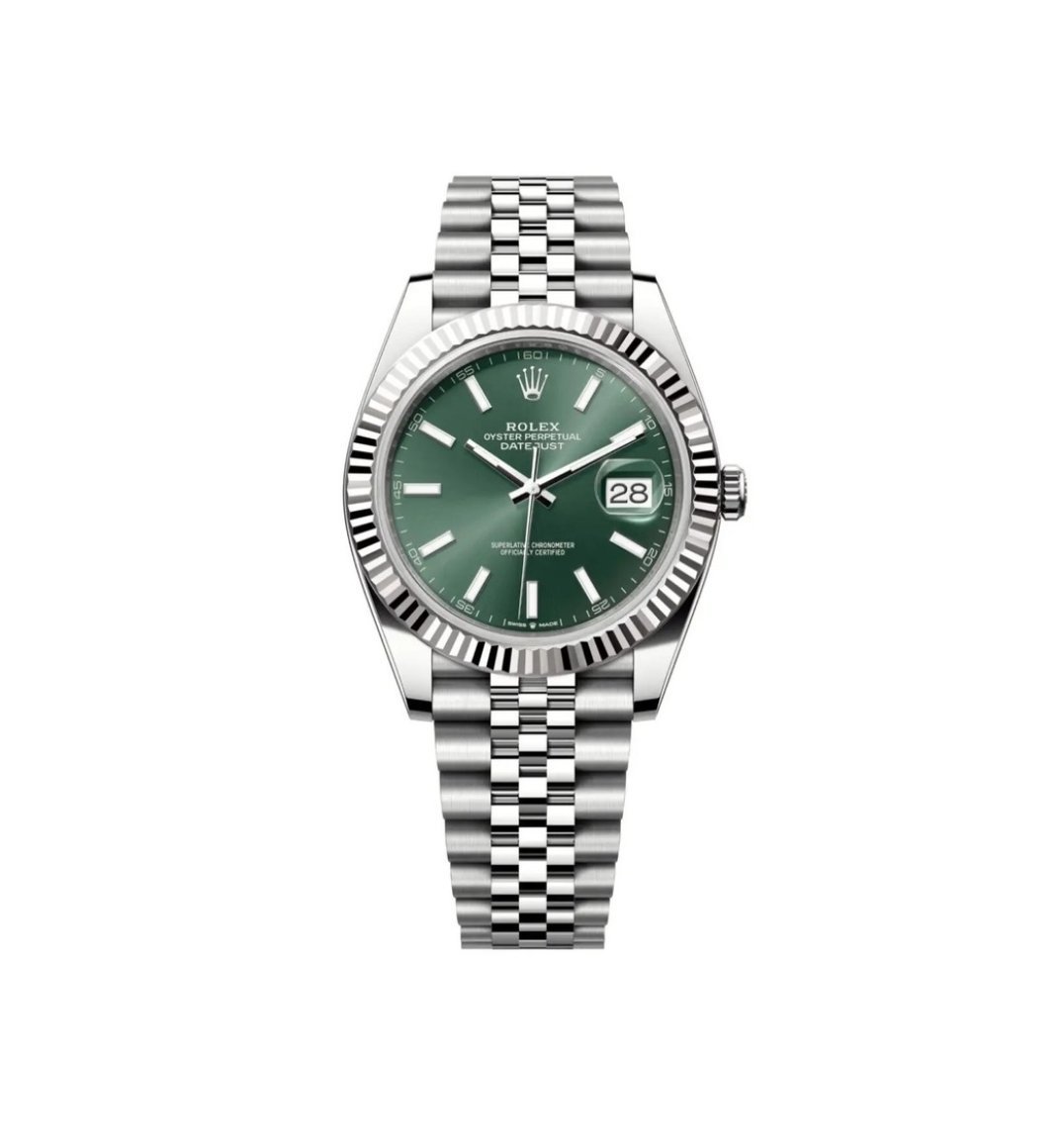 ROLEX OYSTER PERPETUAL DAY DATE (GREEN) STAINLESS STEEL WATCH