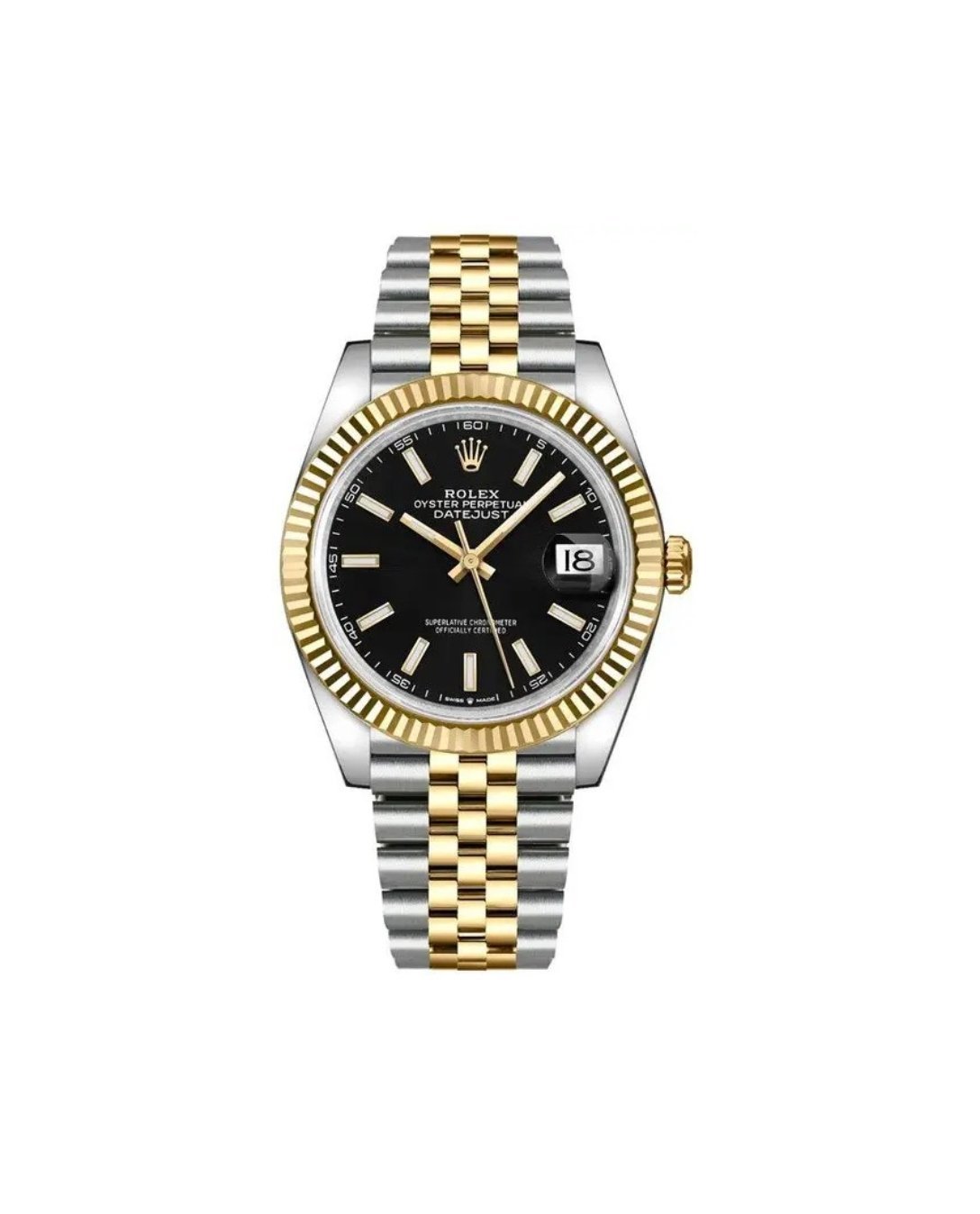 ROLEX OYSTER PERPETUAL DAY DATE 41 MM FLUTED BEZEL WATCH