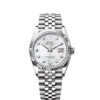 Rolex Date just 41 bright white , diamond-set