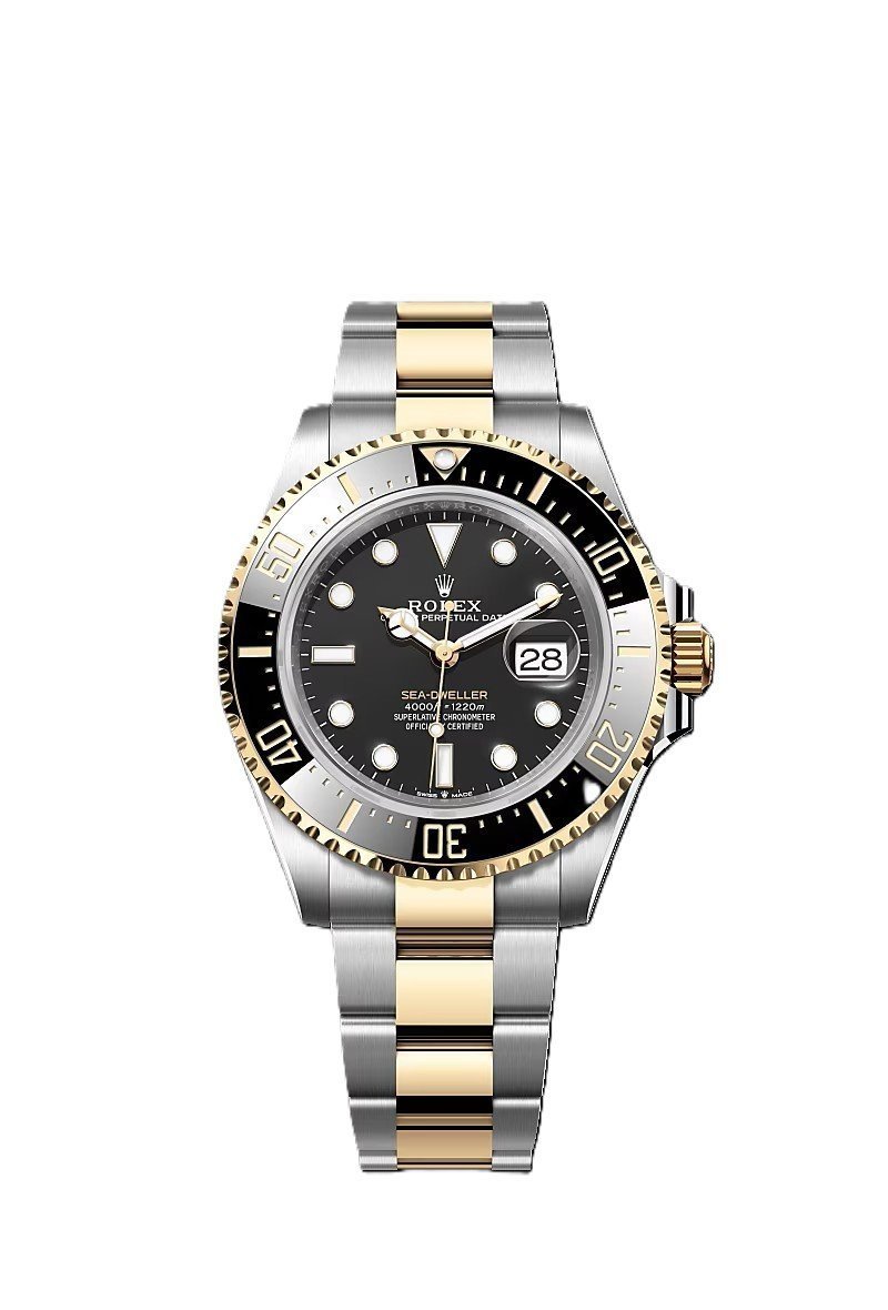 Rolex Sea-Dweller yellow gold Bezel and black dial